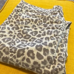 WHBM skinny ankle high waist printed jeans size 2